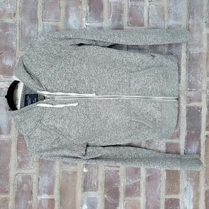 Grey AEO Fleece Lined Zip Up